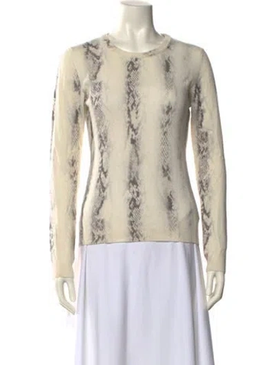Pre-owned Brodie Cashmere Printed Sweater In Neutral