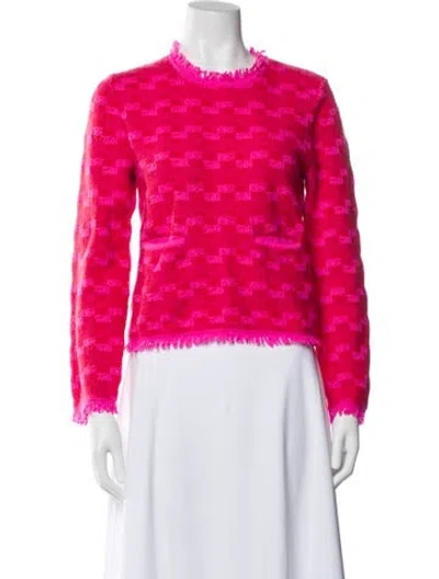 Pre-owned Brodie Cashmere Printed Sweater In Pink