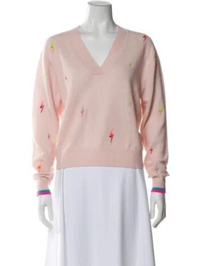 Pre-owned Brodie Cashmere Printed Sweater W/ Tags In Pink