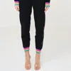 BRODIE CASHMERE RAINBOW THUNDER STRIKE CASHMERE JOGGER IN MULTI