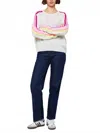 Brodie Cashmere Ramona Mini Crew Sweater In Haze In White