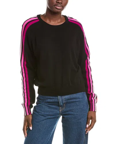 Brodie Cashmere Ramona Rainbow Mini Cashmere Sweater In Black