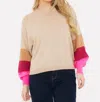 Brodie Cashmere Reverse Star Knit Sweater In Cream In White