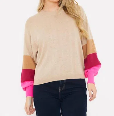 Brodie Cashmere Reverse Star Knit Sweater In Cream In White