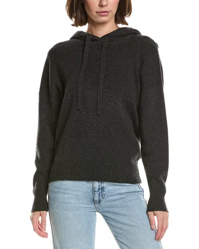 Brodie Cashmere Ribbed Wool & Cashmere-blend Hoodie In Gray