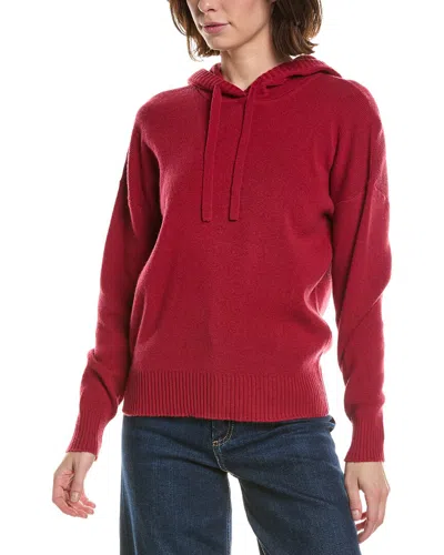 Brodie Cashmere Ribbed Wool & Cashmere-blend Hoodie In Red