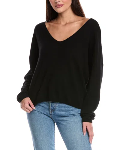 Brodie Cashmere Rosa Reversible Cashmere Sweater In Black