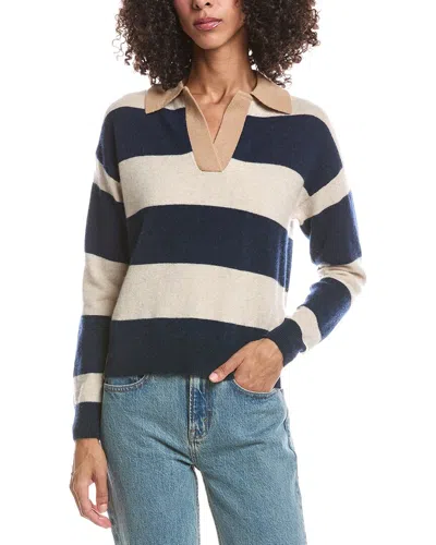 Brodie Cashmere Rugby Polo Cashmere Sweater In Multi