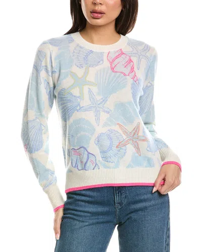 Brodie Cashmere Scatter Shell Crewneck Cashmere Sweater In Pattern
