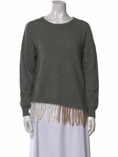 Pre-owned Brodie Cashmere Scoop Neck Sweater In Gray