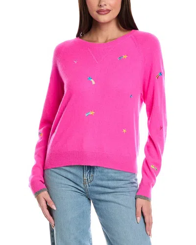 Brodie Cashmere Shooting Star Mini Cashmere Sweater In Pink