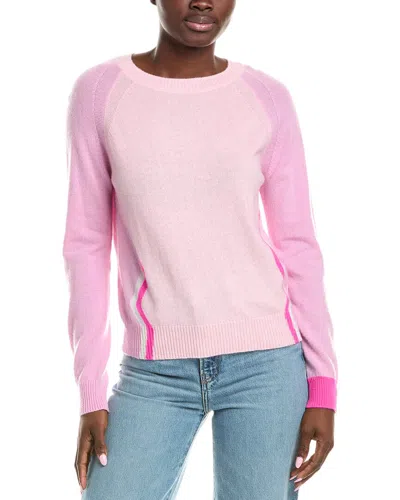 Brodie Cashmere Side Wave Ivy Cashmere Sweater In Pink