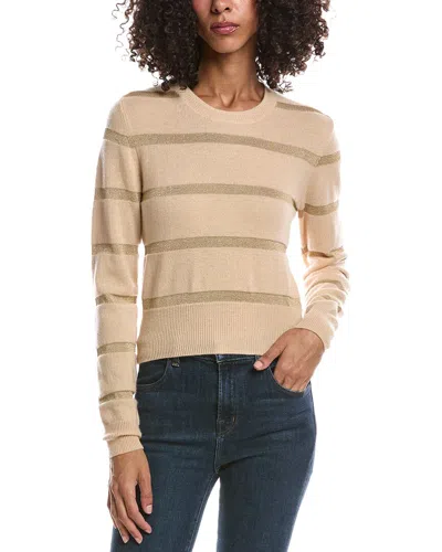 Brodie Cashmere Simone Stripe Cashmere-blend Cashmere Sweater In Neutral