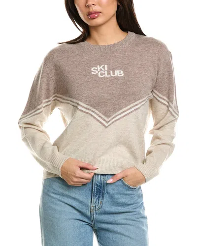 Brodie Cashmere Ski Club Wool & Cashmere-blend Sweater In Brown
