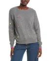 Brodie Cashmere Shooting Star Mini Cashmere Sweater In Gray