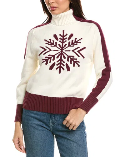 Brodie Cashmere Snowflake Roll Neck Cashmere-blend Sweater In Multi