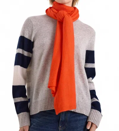 Brodie Cashmere Snuggle Wrap Scarf In Persimmon In Orange
