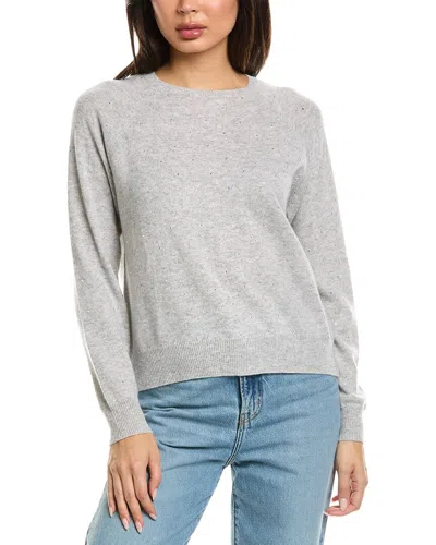 Brodie Cashmere Sparkle Mini Cashmere Sweater In Gray