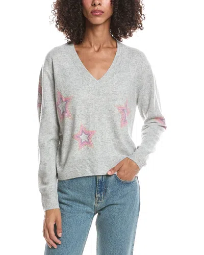 Brodie Cashmere Star Dust Cashmere Sweater In Gray