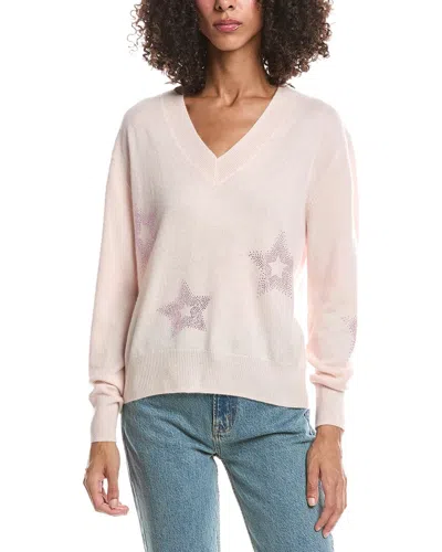 Brodie Cashmere Star Dust Cashmere Sweater In Pink