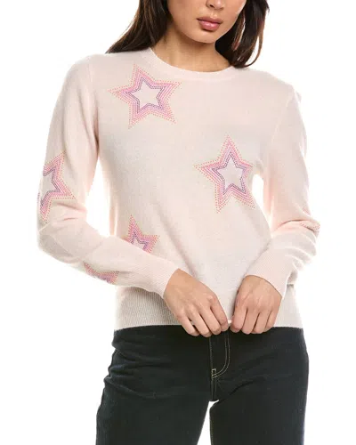 Brodie Cashmere Star Dust Crewneck Cashmere Sweater In Neutral