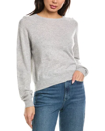 Brodie Cashmere Star Dust Sleeve Crewneck Cashmere Sweater In Yellow