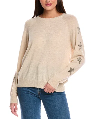 Brodie Cashmere Star Studded Cashmere Sweater In Neutral