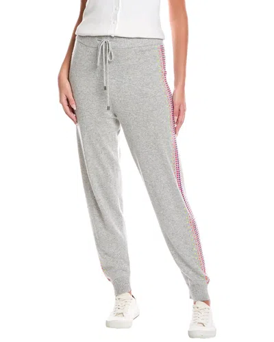 Brodie Cashmere Stardust Sporty Cashmere Jogger Pant In Gray