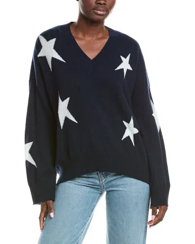Brodie Cashmere Starlight V-neck Cashmere Sweater In Black
