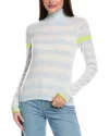 Brodie Cashmere Stripe Up Cashmere Sweater In Multi