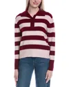 Brodie Cashmere Stripe Wool & Cashmere-blend Henley Sweater In Multi