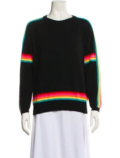 Pre-owned Brodie Cashmere Striped Sweater In Black