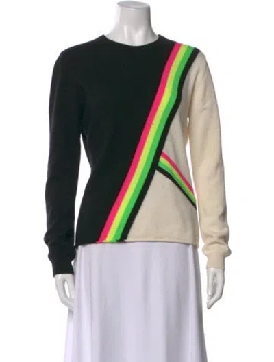 Pre-owned Brodie Cashmere Striped Sweater In Black