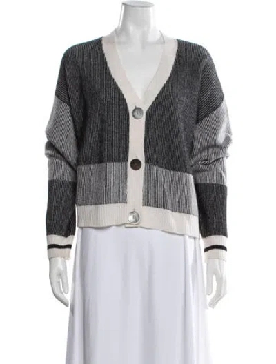Pre-owned Brodie Cashmere Striped Sweater In Black/white