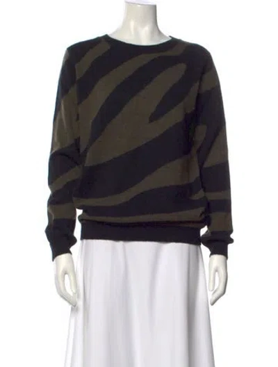 Pre-owned Brodie Cashmere Striped Sweater In Blue