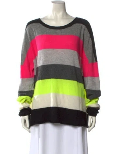 Pre-owned Brodie Cashmere Striped Sweater In Gray