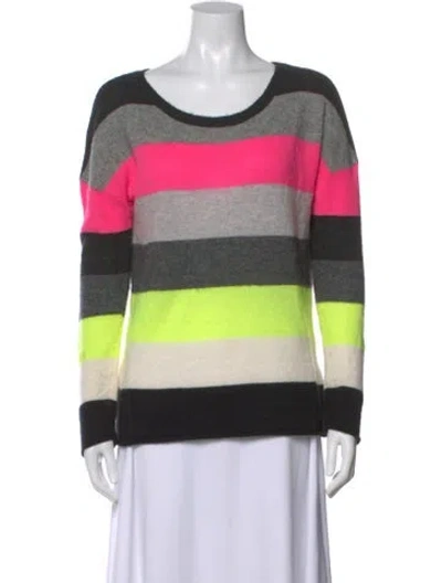 Pre-owned Brodie Cashmere Striped Sweater In Gray