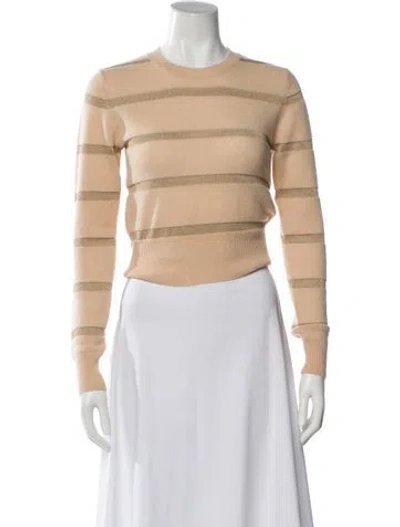 Pre-owned Brodie Cashmere Striped Sweater In Neutral