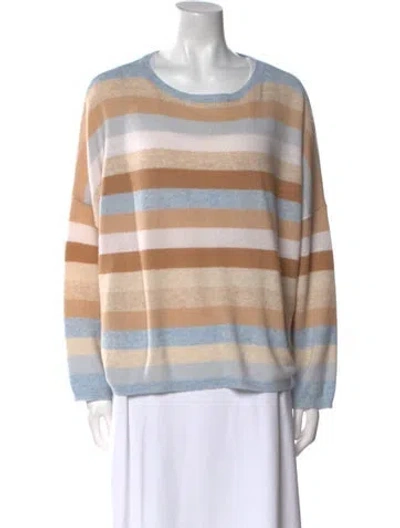 Pre-owned Brodie Cashmere Striped Sweater In Neutral