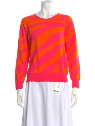 Pre-owned Brodie Cashmere Striped Sweater In Pink