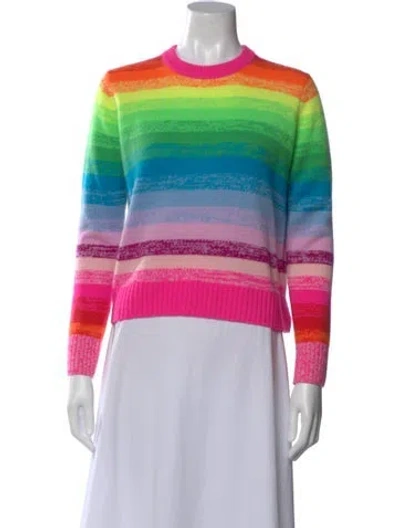 Pre-owned Brodie Cashmere Striped Sweater In Pink