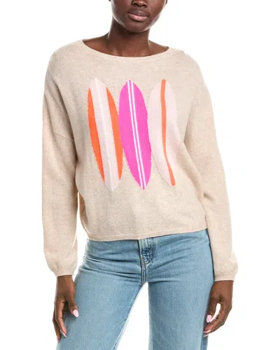 Brodie Cashmere Surfs Up Cashmere Sweater In Neutral