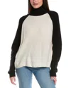 Brodie Cashmere Susie Colorblocked Cashmere Sweater In Black