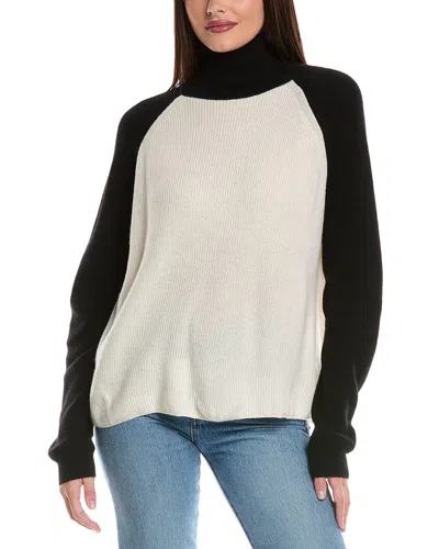 Brodie Cashmere Susie Colorblocked Cashmere Sweater In Neutral