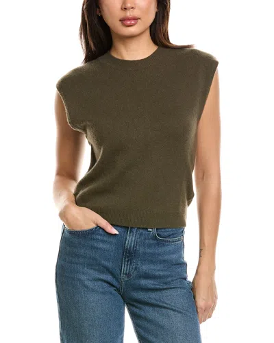 Brodie Cashmere Tabby Tank Top In Brown