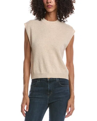 Brodie Cashmere Tabby Tank Top In Neutral