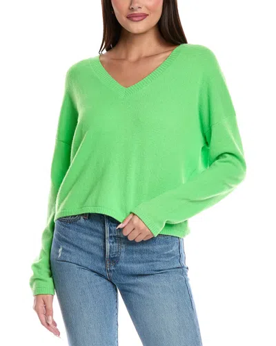 Brodie Cashmere Talia V-neck Cashmere Sweater In Green
