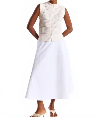 Brodie Cashmere Taylor Cashmere Tank Top In Organic White