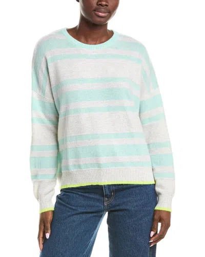BRODIE CASHMERE BRODIE CASHMERE TEXTURED STRIPE CASHMERE SWEATER