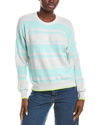 Brodie Cashmere Textured Stripe Cashmere Sweater In Multi
